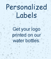 Get LeSage Natural water bottled with your company's logo.
